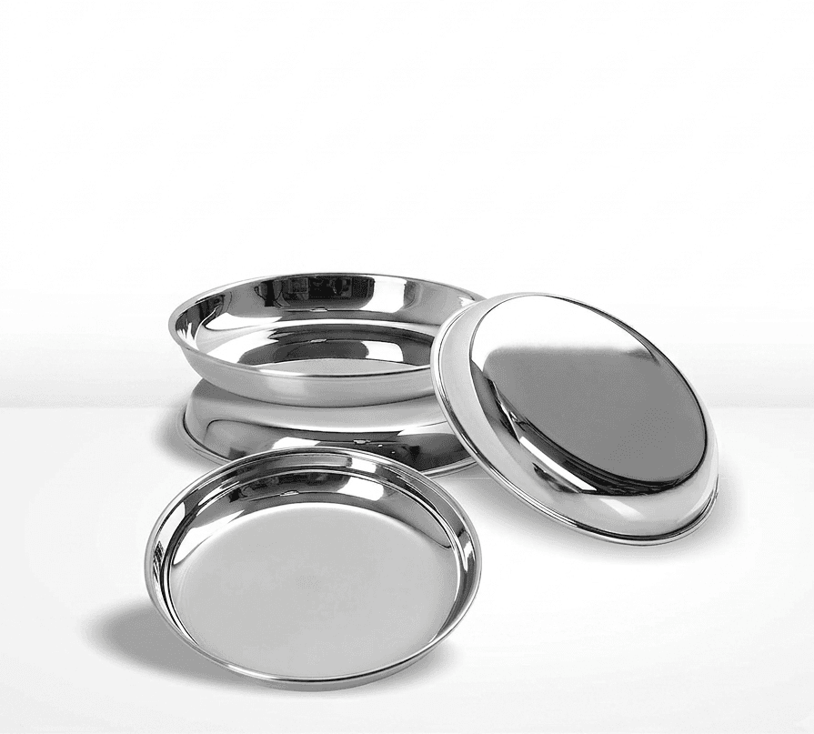 Wet food plate, Steel (6 inch)